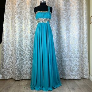 Meier Collection formal rhinestone evening prom dress